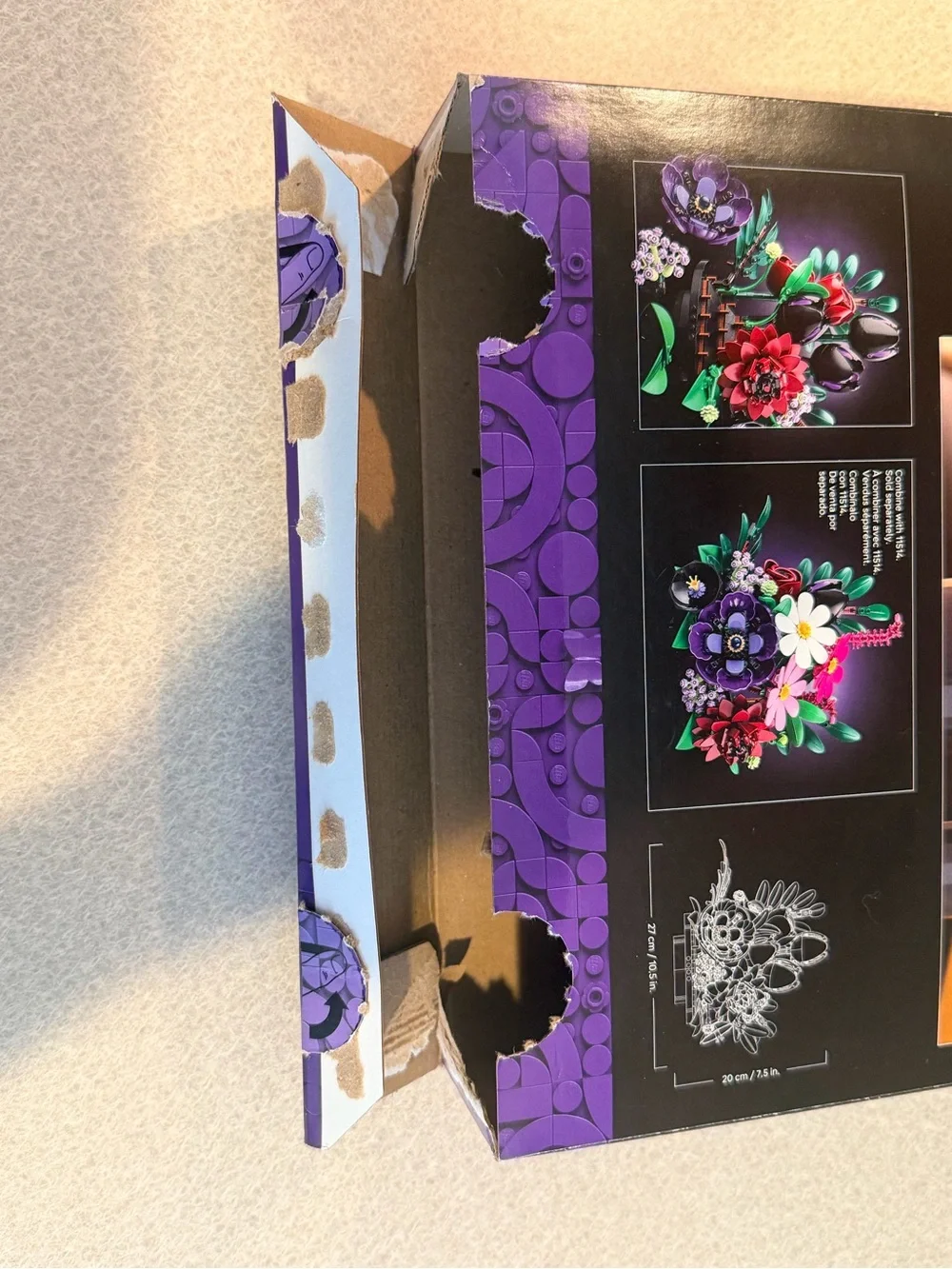 Lego Dark Flower Arrangement - EMPTY BOX ONLY COLLECTOR ITEM * FREE SHIPPING *